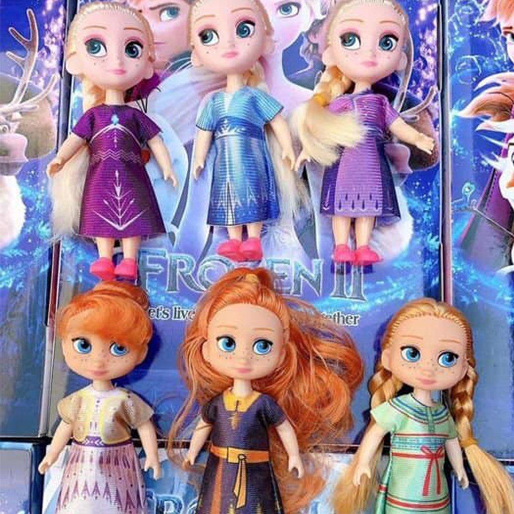 Set 6 búp bê Frozen có giày cỡ lớn