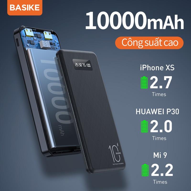 Sạc dự phòng BASIKE PT69P 10000mAh có thể mang lên máy bay màn hình kỹ thuật số LED-Hàng chính hãng