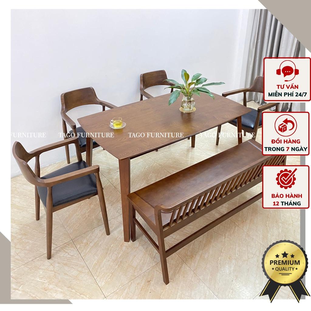 BỘ BÀN ĂN MARDAS 4 GHẾ 1 BENCH - MR4G1B