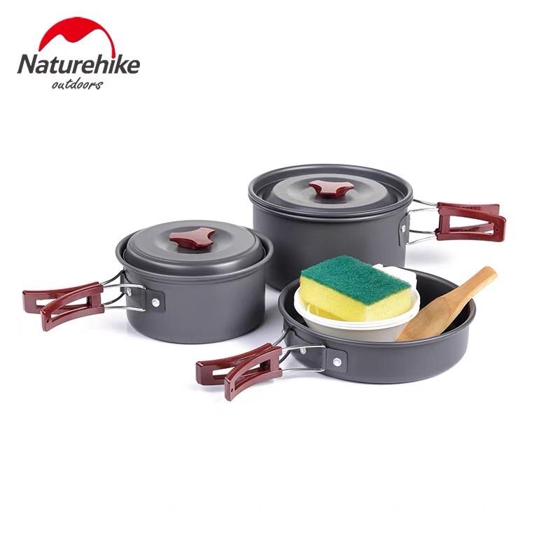 Bộ nồi dã ngoại cao cấp Naturehike (3 món) NH15T203-G