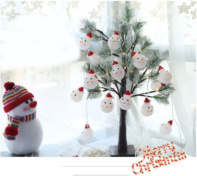 Dây Đèn Led Trang Trí 20 Bóng Người Tuyết Trang Trí Noel, Lễ , Party