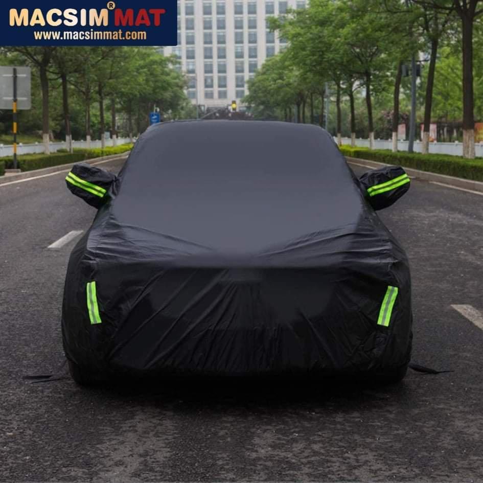 Hình ảnh Bạt phủ ô tô Peugeot Traveller nhãn hiệu Macsim sử dụng trong nhà và ngoài trời chất liệu Polyester - màu đen