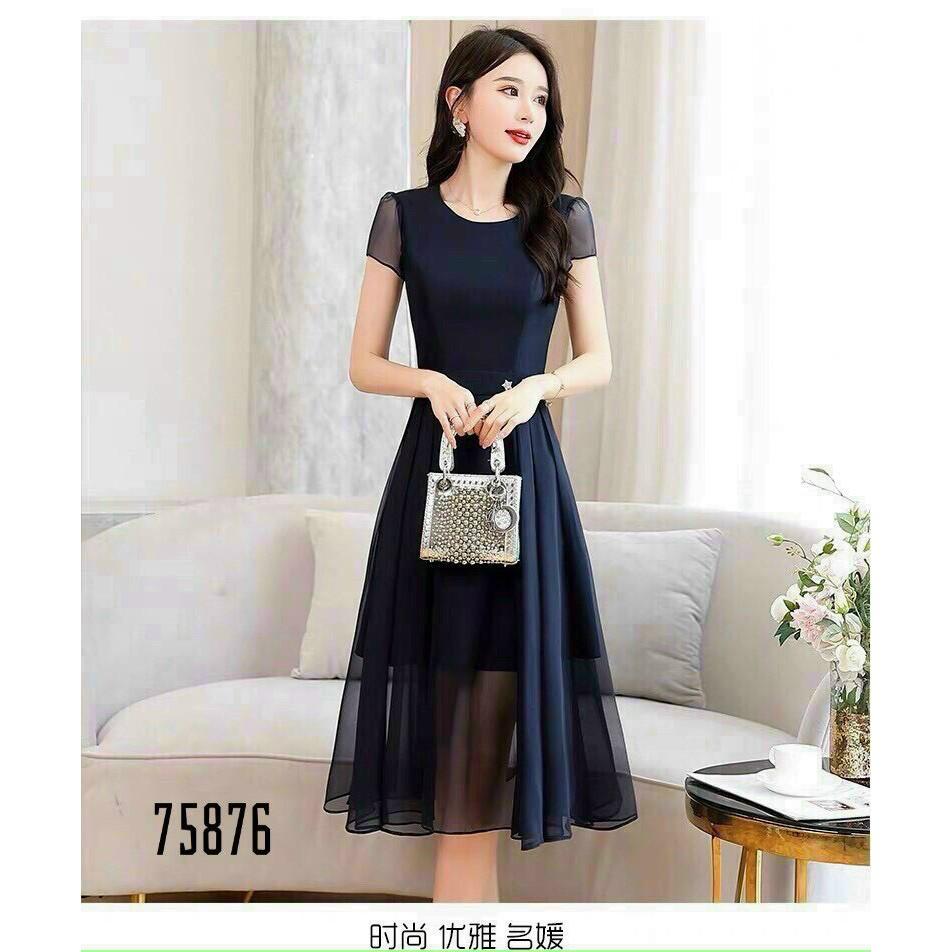 ĐẦM UMI NHÚNG TAY SIÊU XINH,THIẾT KẾ HỌA TIẾT TRƠN NHƯNG VÔ CÙNG SANG TRỌNG