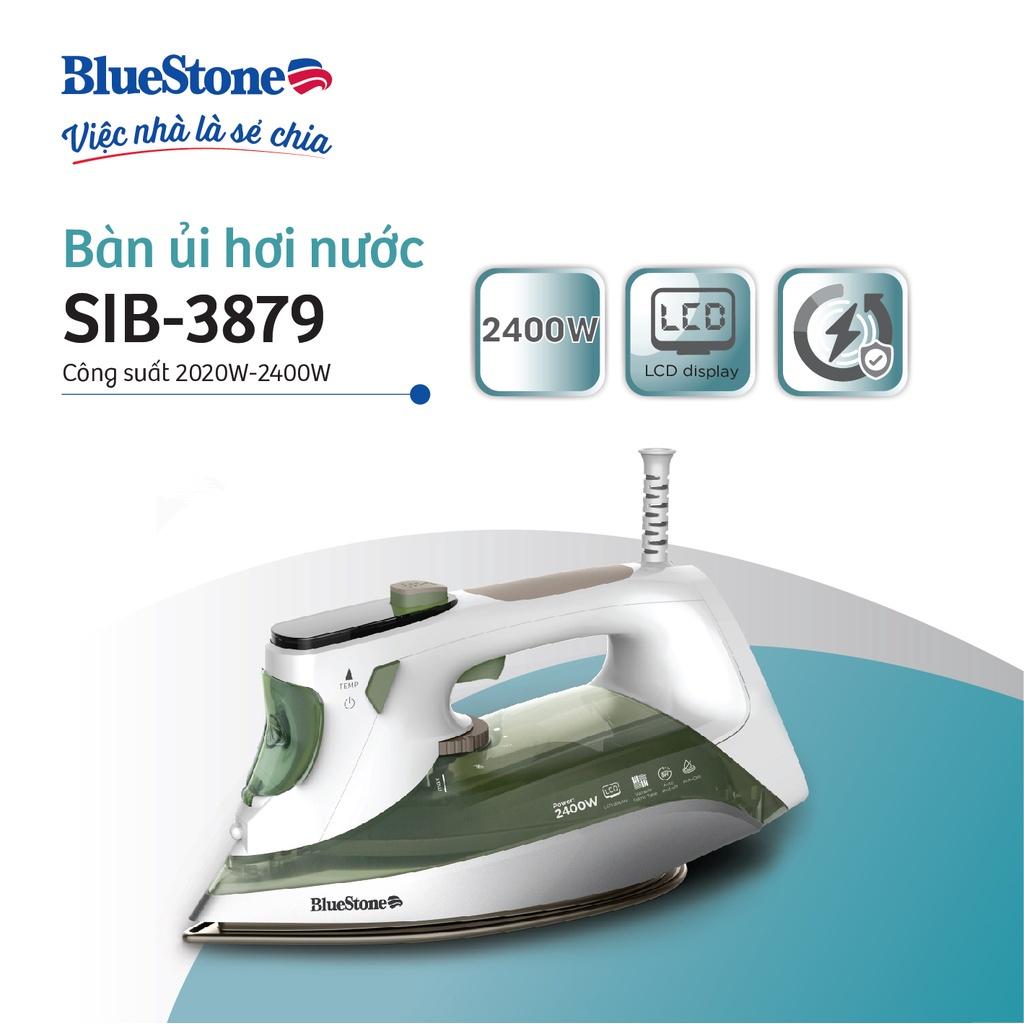 Bàn ủi hơi nước BlueStone SIB-3879,Công Suất 2400W, Màn LCD hiển thị thông số, Hàng Chính Hãng