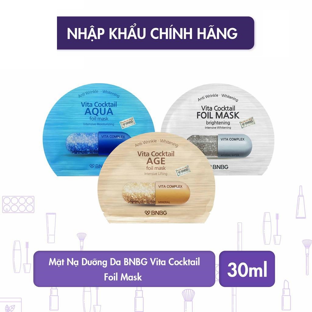 Combo 10 Mặt nạ dưỡng da BNBG Vita CocktailFoil Mask 30ml x10