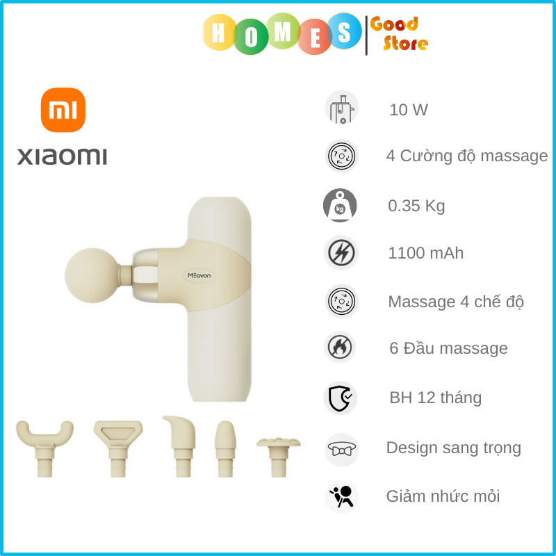 Máy Massage Cầm Tay Đa Năng XIAOMI Momoda Extra Mini  4 Chế Độ Khác Nhau - Hàng Chính Hãng