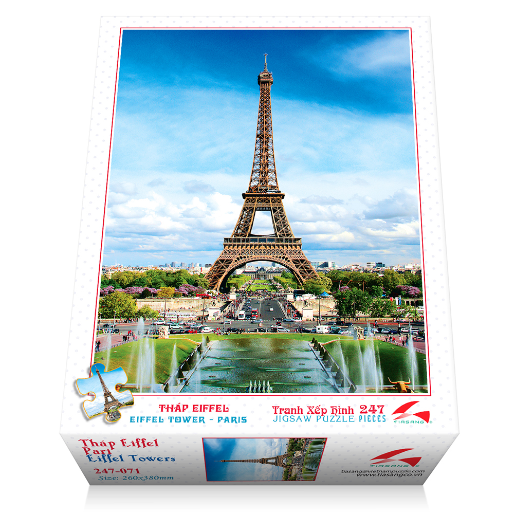 Tranh xếp Hình Tia Sáng Tháp Eiffel Paris (247 Mảnh Ghép)