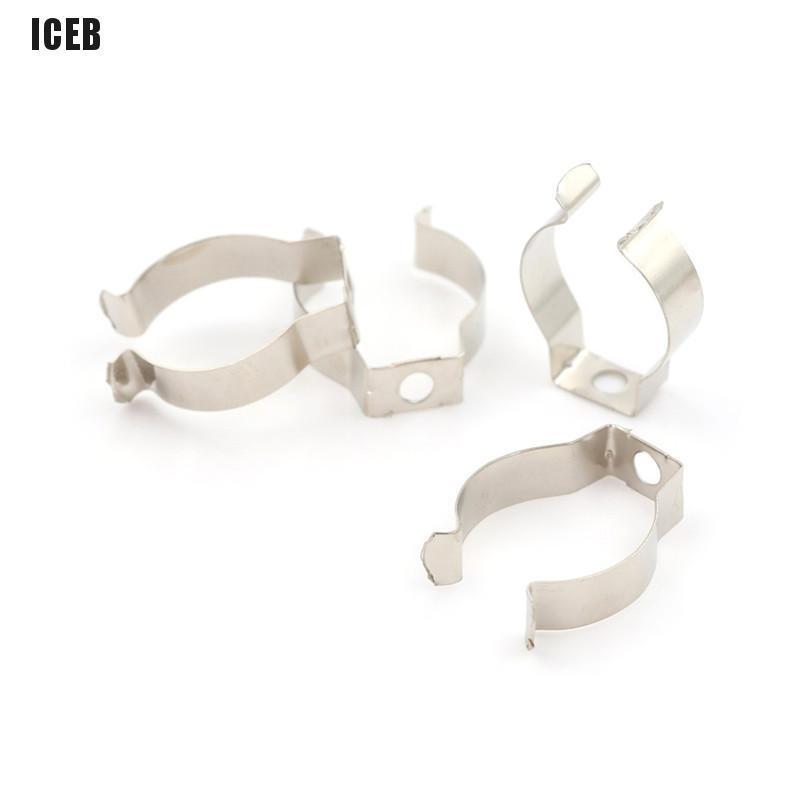 iceb 4Pcs Holder T8 Fluorescent Tube Lamp Bracket Clips Socket Lampholder Silver