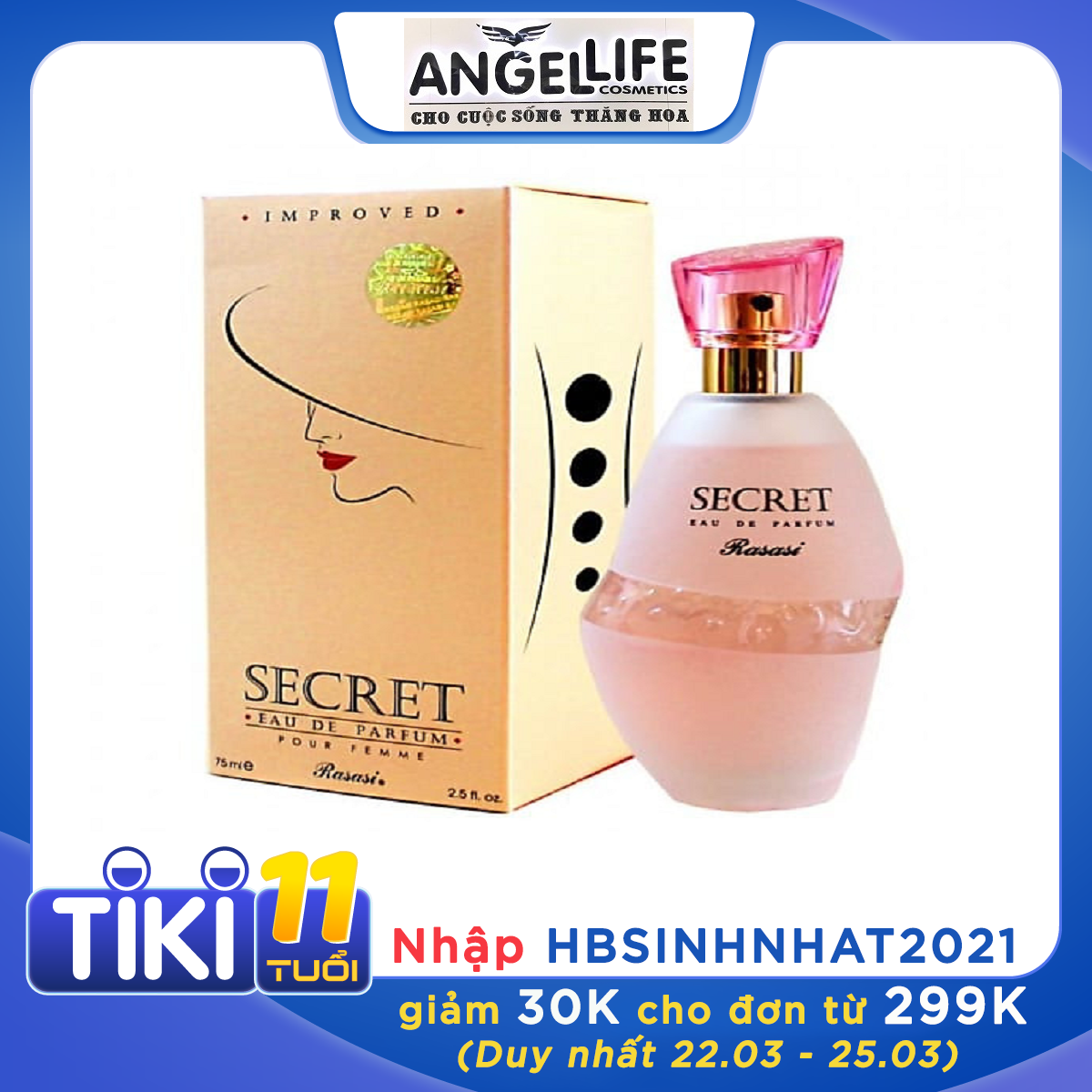 Tinh dầu nước hoa nữ Dubai Rasasi Secret Feminine Eau De Parfum 75ml