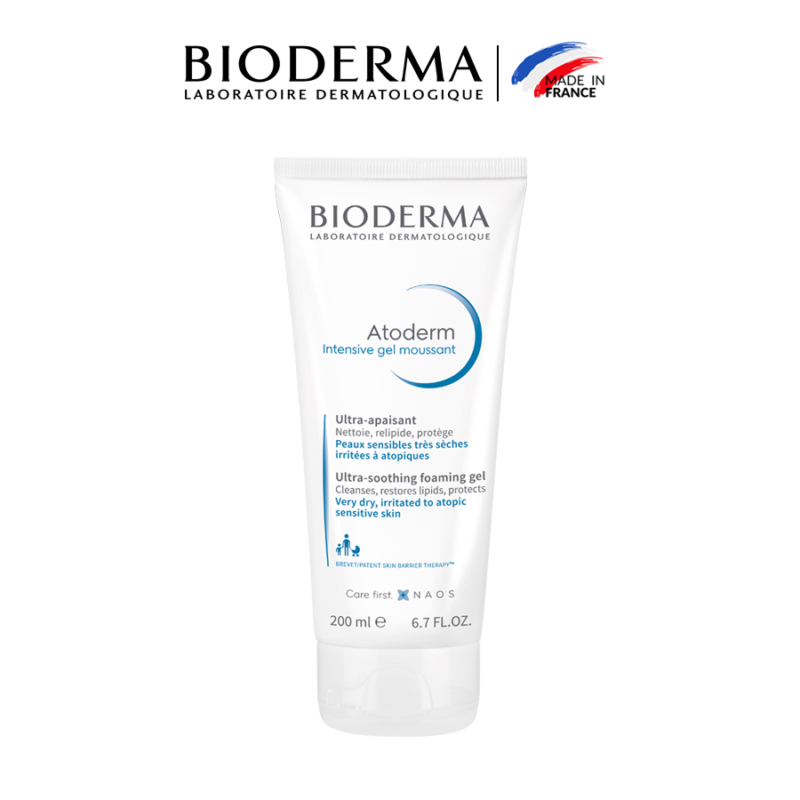 Gel Làm Sạch Dịu Nhẹ Cho Da Rất Khô Và Viêm Da Cơ Địa Bioderma Atoderm Intensive Gel Moussant - 200ml