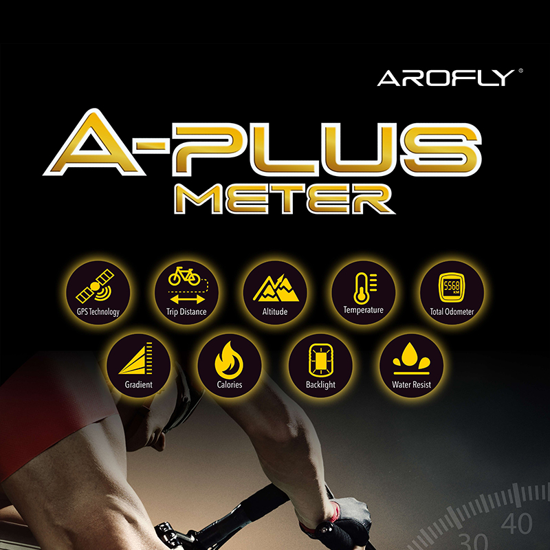 AROFLY A-PLUS GPS BIKE COMPUTER (BLUETOOTH)