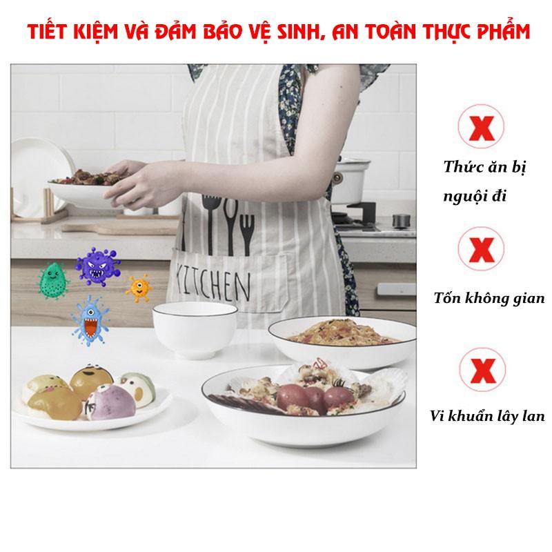 Lồng Bàn Nhiều Tầng, Giữ Nhiệt Đậy Thức Ăn Thông Minh 4 Tầng Dựng Thức Ăn Và 1 Tầng Dựng Rau Củ