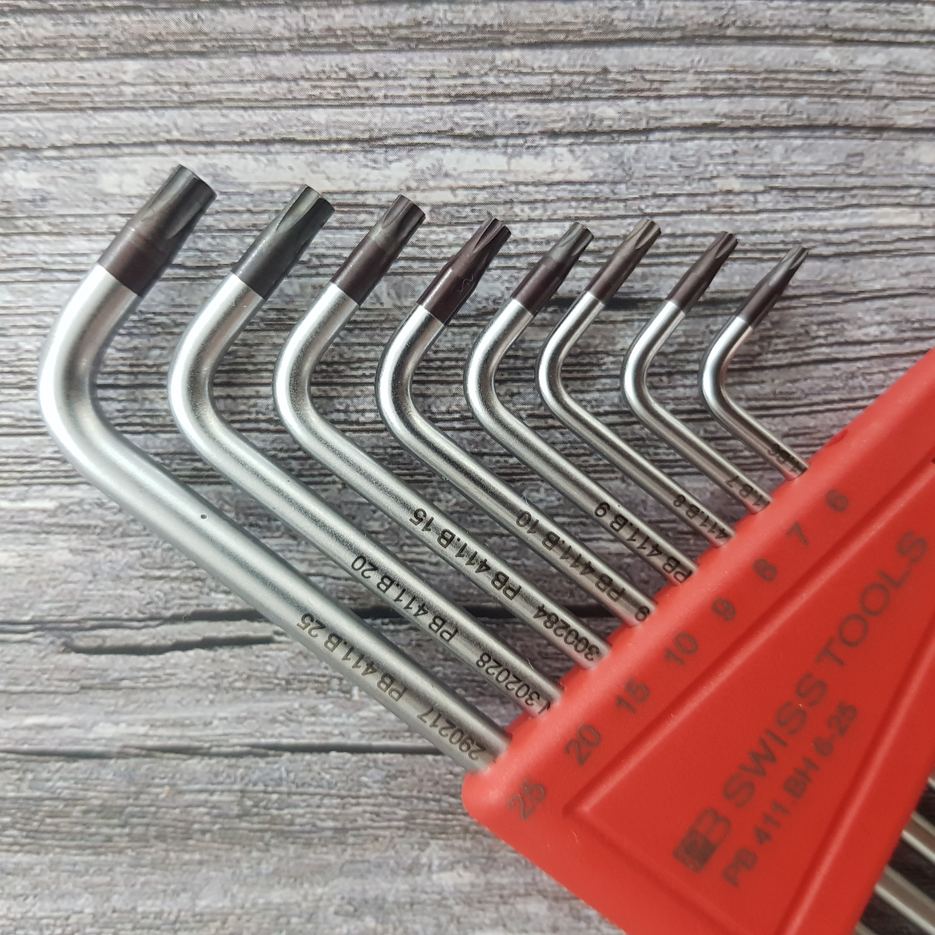 Bộ Lục Giác Hoa Thị Có Lỗ Torx PB Swiss Tools PB 411.BH 6-25