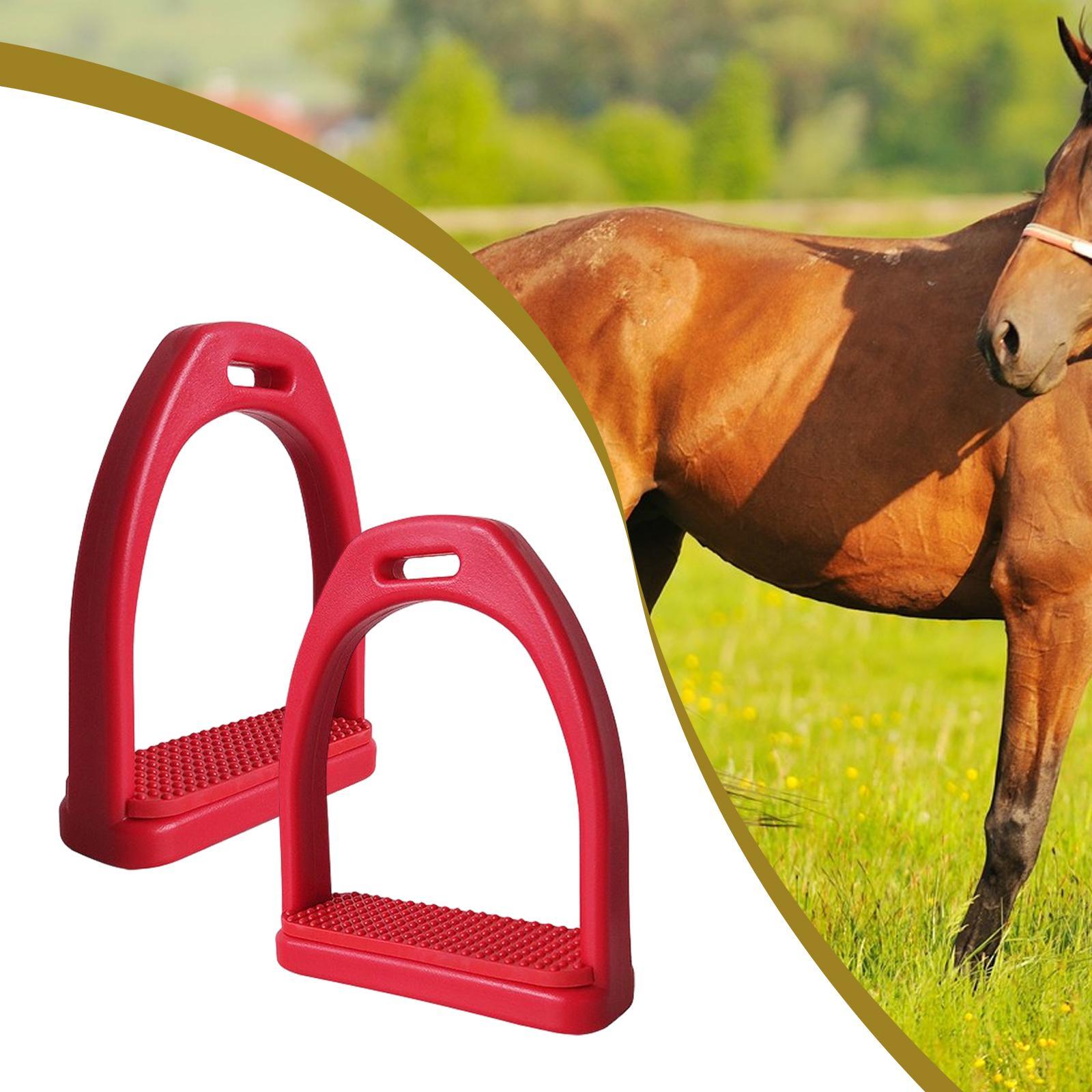 2Pcs Horse Riding Stirrups Non Slip Tool Rubber Pad for Horse Riding Outdoor