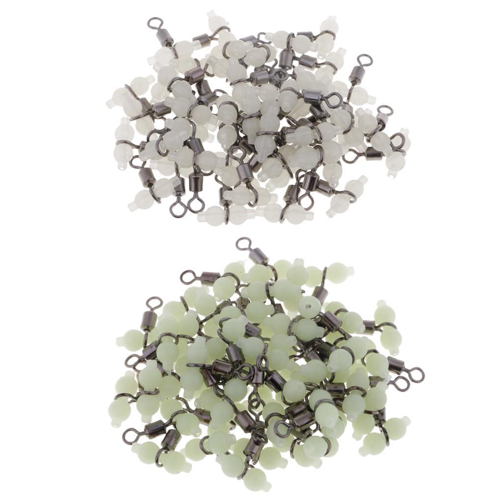 200x Luminous Gourd Rolling Swivel 3 Line Connector Sea Fishing