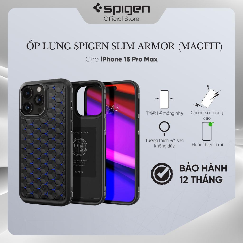 Ốp lưng cho IPhone 15 Pro Max Spigen Cryo Armor - Hàng chính hãng