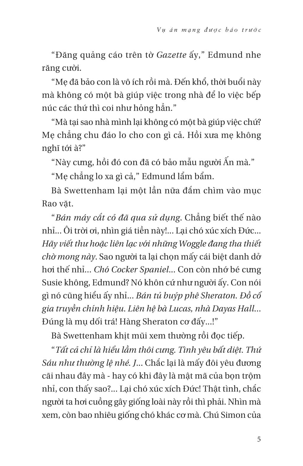 Một Vụ Án Của Jane Marple - Vụ Án Mạng Được Báo Trước