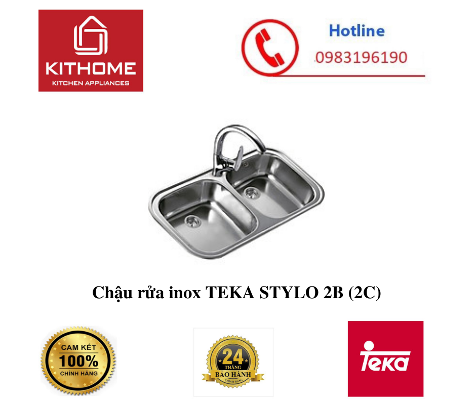 Chậu rửa inox TEKA STYLO 2B (2C)