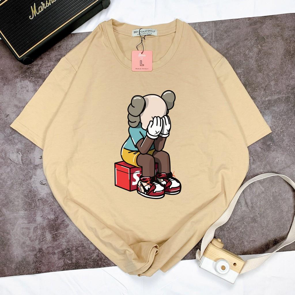 Áo thun tay ngắn Be Yourself unisex size M L XL - Gấu Ngồi khóc