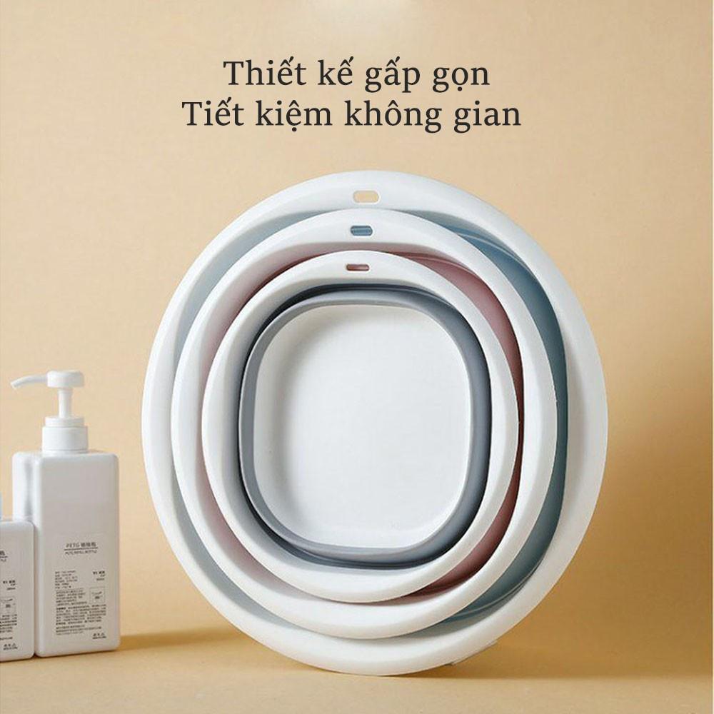 Chậu tắm silicon gấp gọn đa năng, dễ dàng tiết kiệm không gian