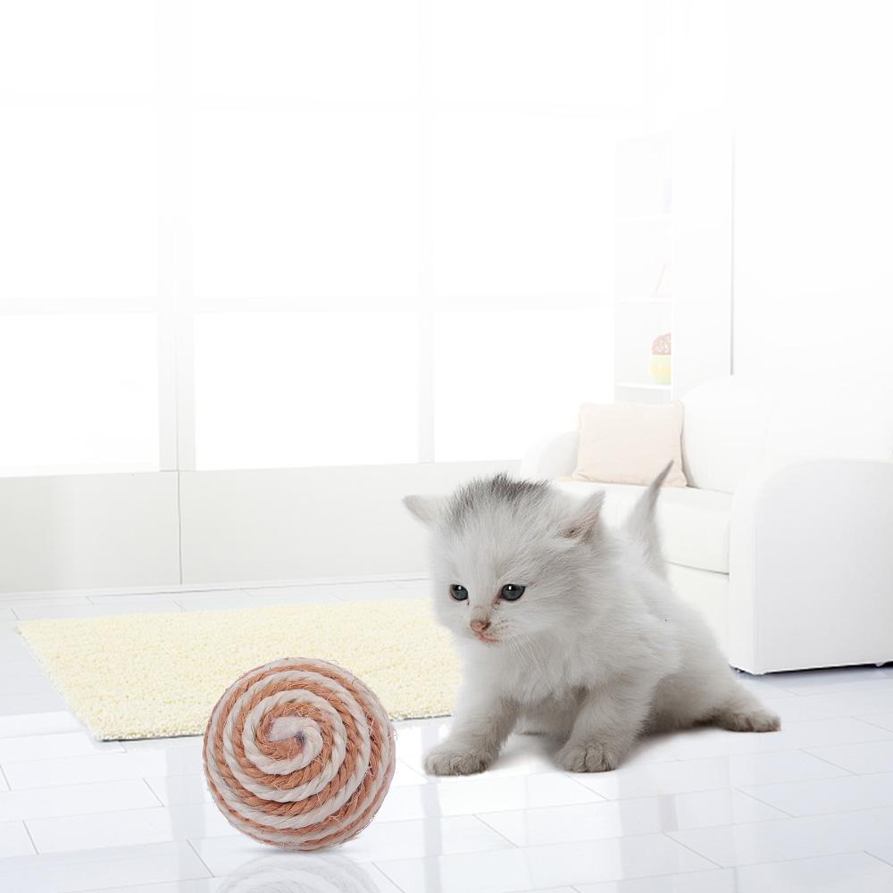 Đồ Chơi Mèo Sisal Ball 5Cm Cat Scratch Nhai Đồ Chơi Tương Tác Cho Mèo Con Mèo