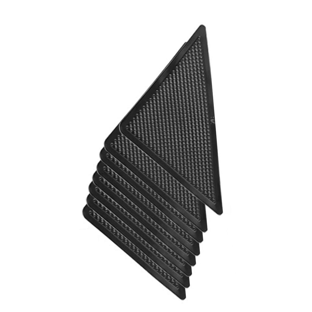 8Pcs Area Rug Gripper Pad Non Slip Anti Curling Carpet Mat Tape Self- Adhesive Reusable Wood Floor Stickers ELEN