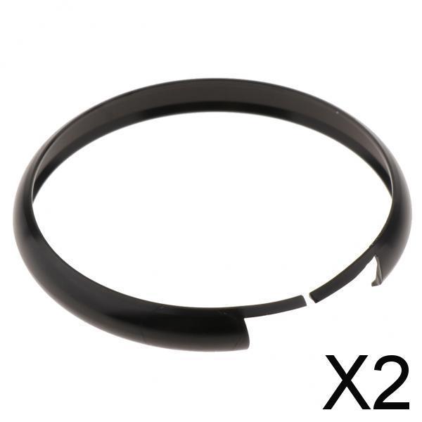 2x Aluminum Key Ring Decorative Chain for Clubman Countryman Black