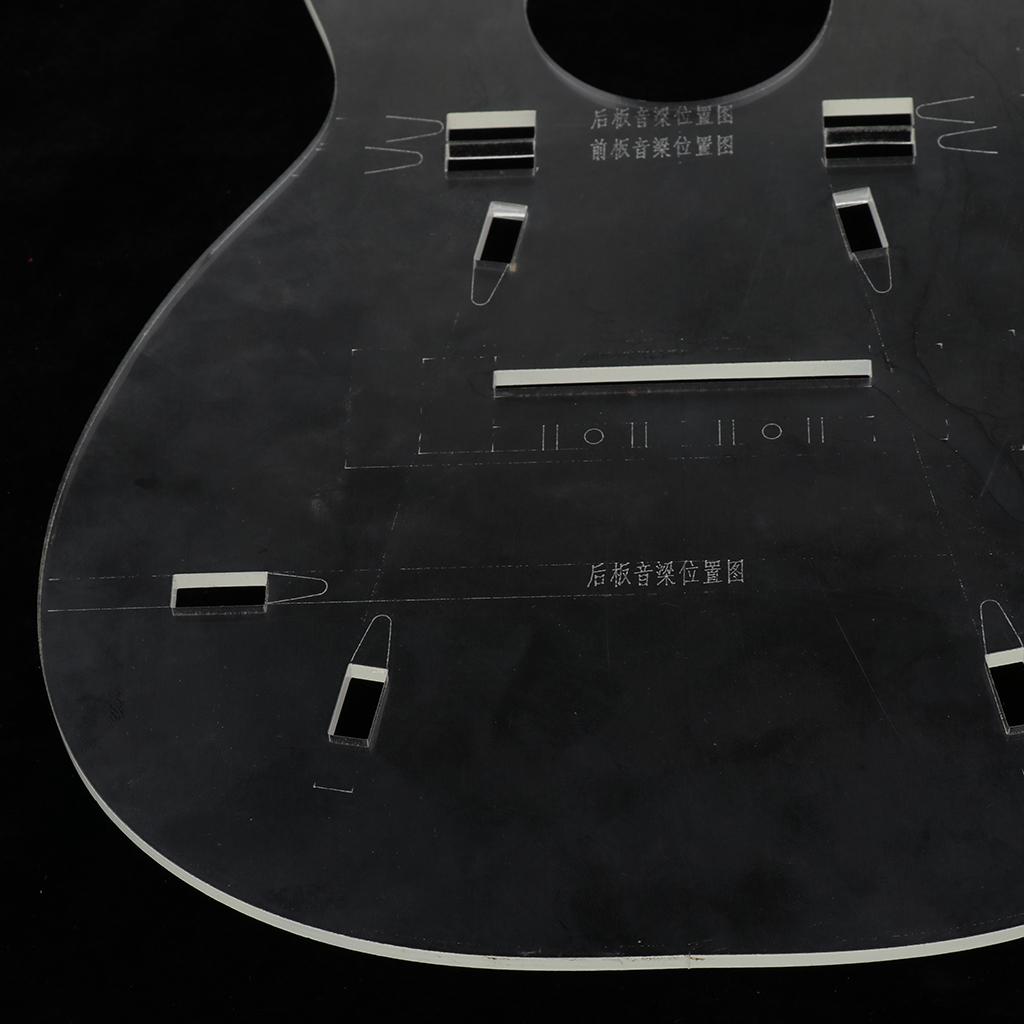 23inch Transparent Ukulele Uke Acrylic Body Template for Guitar DIY