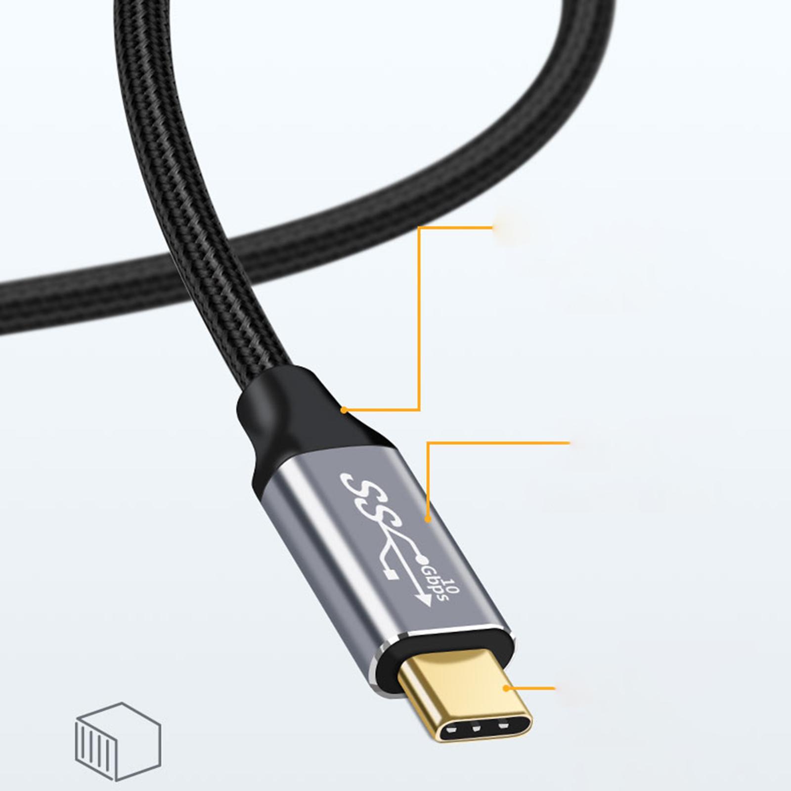 USB C Extension Cable 90 Degree Angled 100W USB 3.1 for Laptops Computer