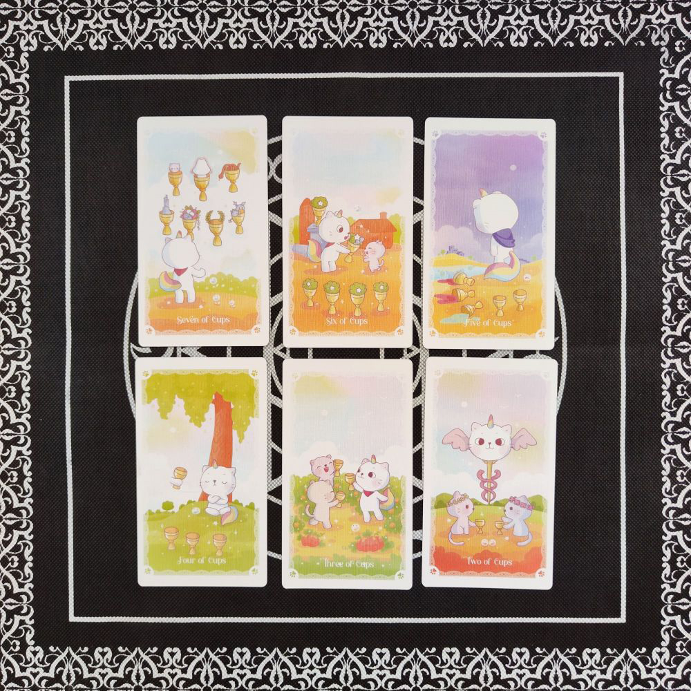 Bộ Bài KittyCorn Tarot 78 Lá Bài 7x12 Cm Tặng Đá Thanh Tẩy