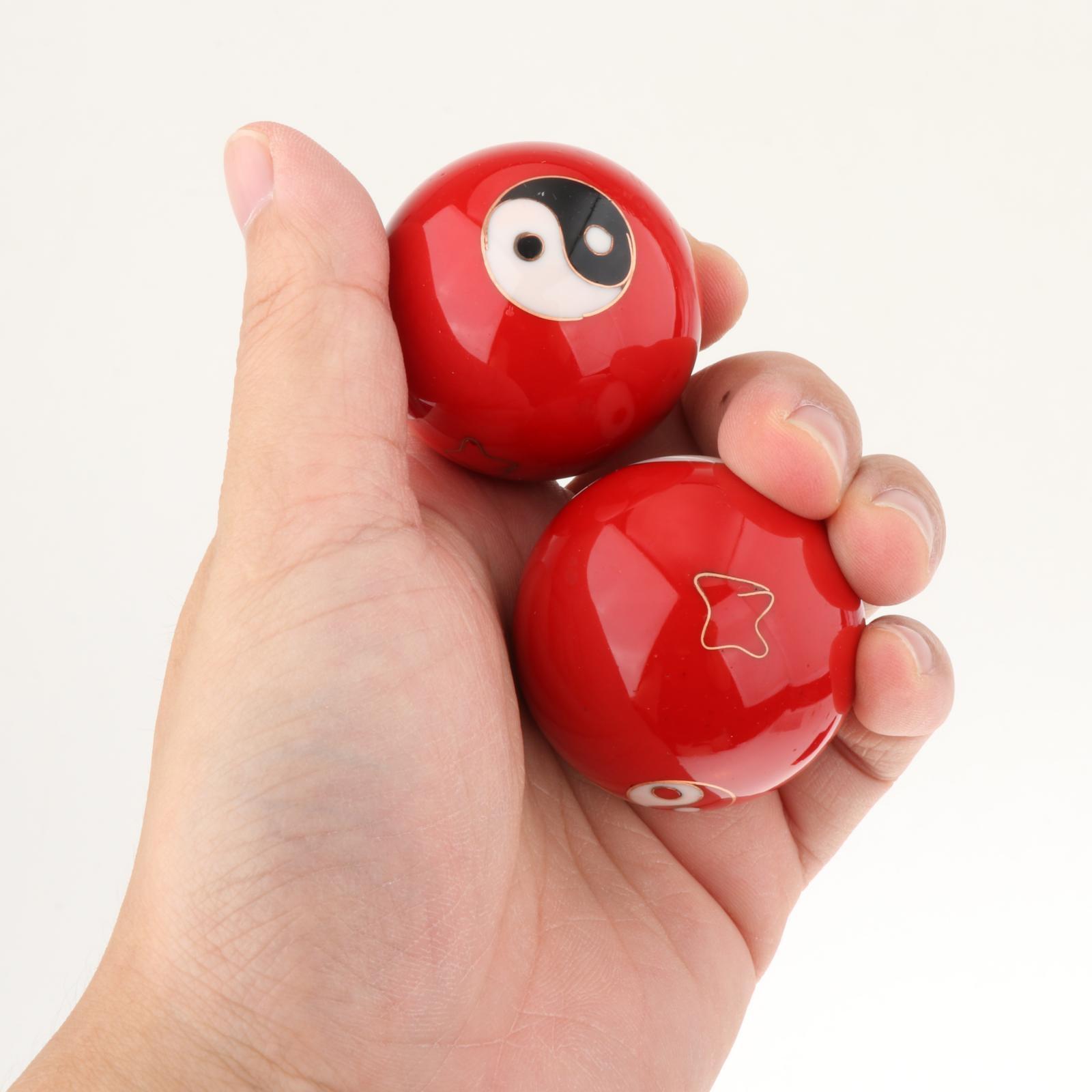 2 Pieces Massage Balls with Storage Box Baoding Balls for Middle Aged People