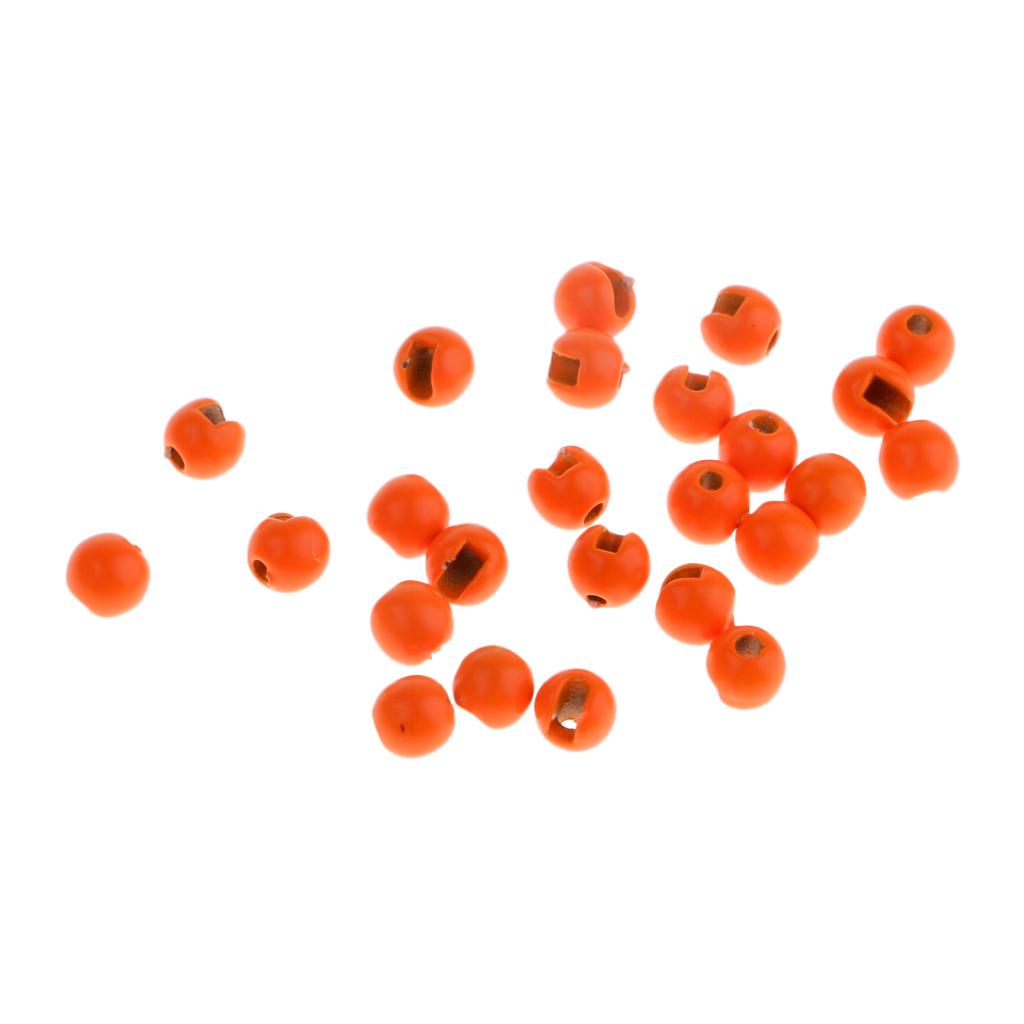 75pcs Tungsten Slotted Fly Tying Beads Nymph Head Eyes Round Ball Beads 2.8mm