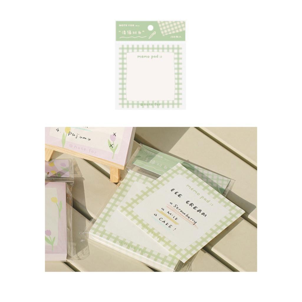 Giấy Note - Set 100 Tờ Memo Pad Vuông NOTE FOR Pattern Cookie Flowers