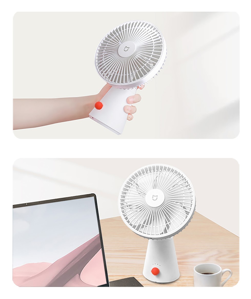 Quạt để bàn Xiaomi tích điện Rechargeable Mini Fan - Hàng Chính Hãng