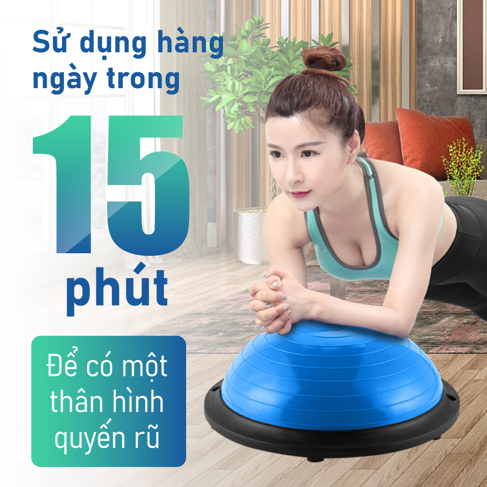 BG Bóng tập thăng bằng BALANCE BALL YOGA/GYM cao cấp 46cm-60cmx20