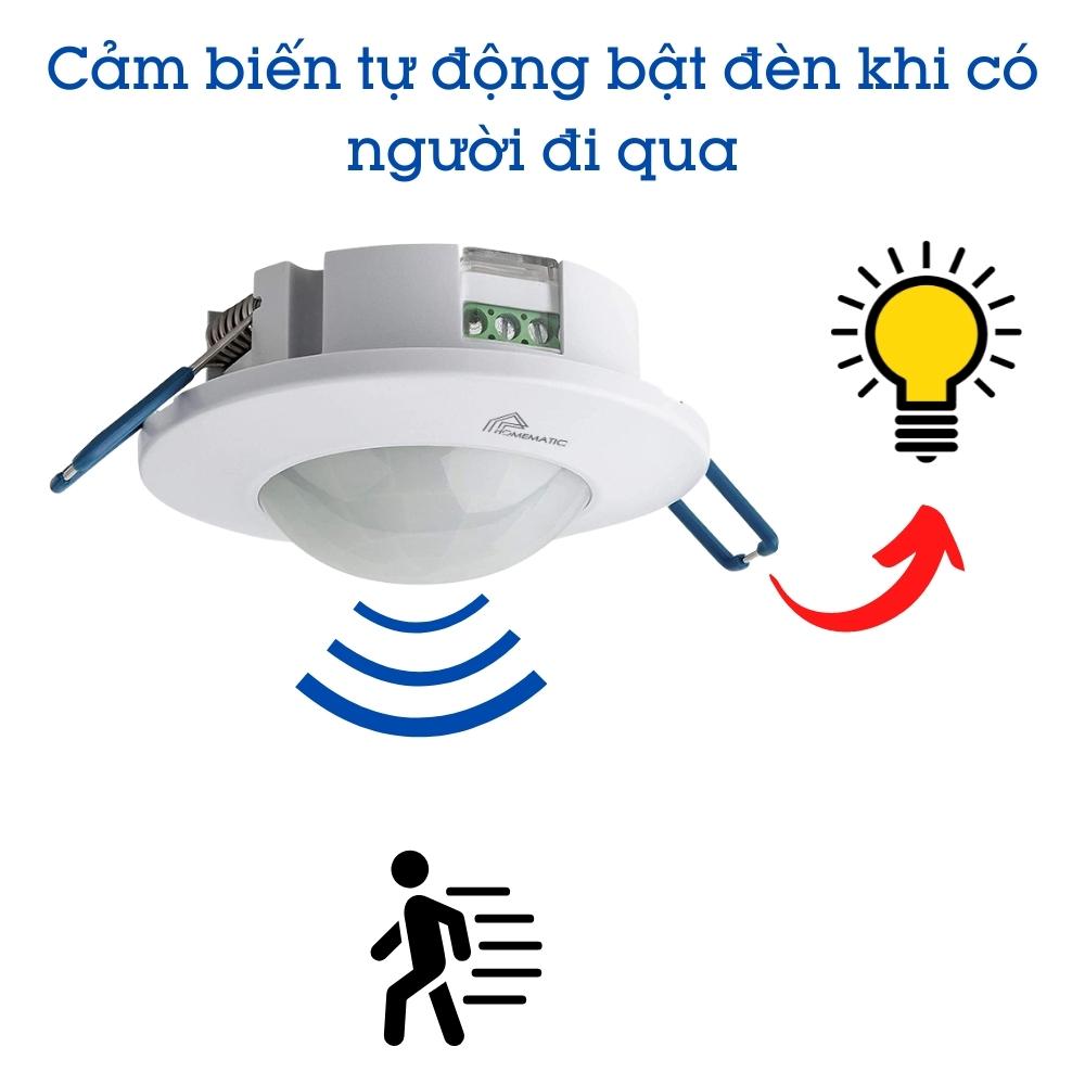 Công Tắc Cảm Biến Chuyển Động Hồng Ngoại Thân Nhiệt Âm Trần Thông Minh Homematic MS680