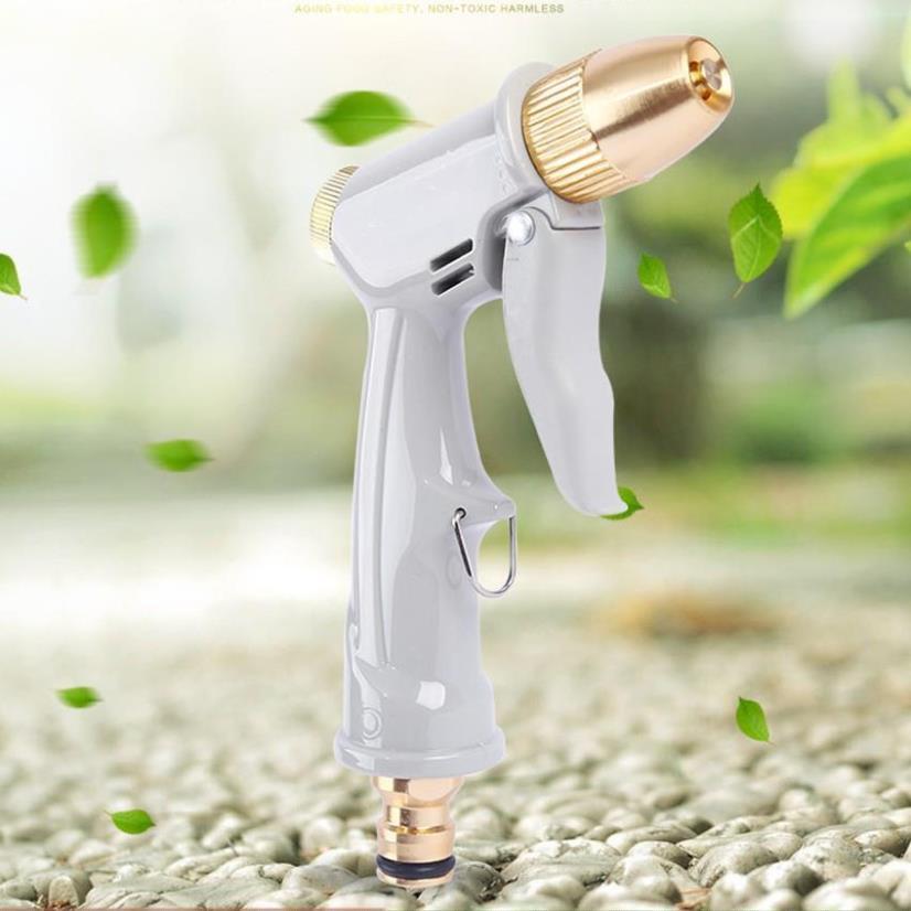 Bộ dây vòi xịt nước rửa xe, tưới cây tăng áp 3 lần, loại 10m (cút nhựa nối nhựa xanh) 206846 TL