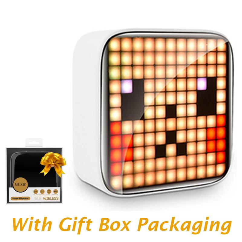 Bảng hiển thị đèn LED loa Bluetooth di động Retro Pixel Art cho món quà dễ thương Đèn trang trí nhà Mini Hifi Màu sắc: Xanh lục