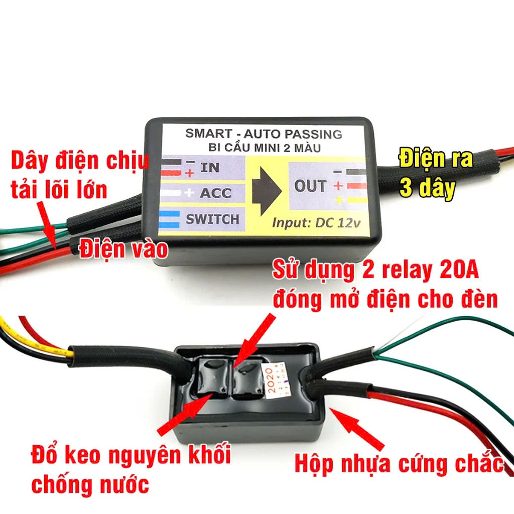 Tặng Công Tắc – Mạch Auto Pasing 10 Chế Độ Thông Minh Cho Các Loại Đèn Trợ Sáng