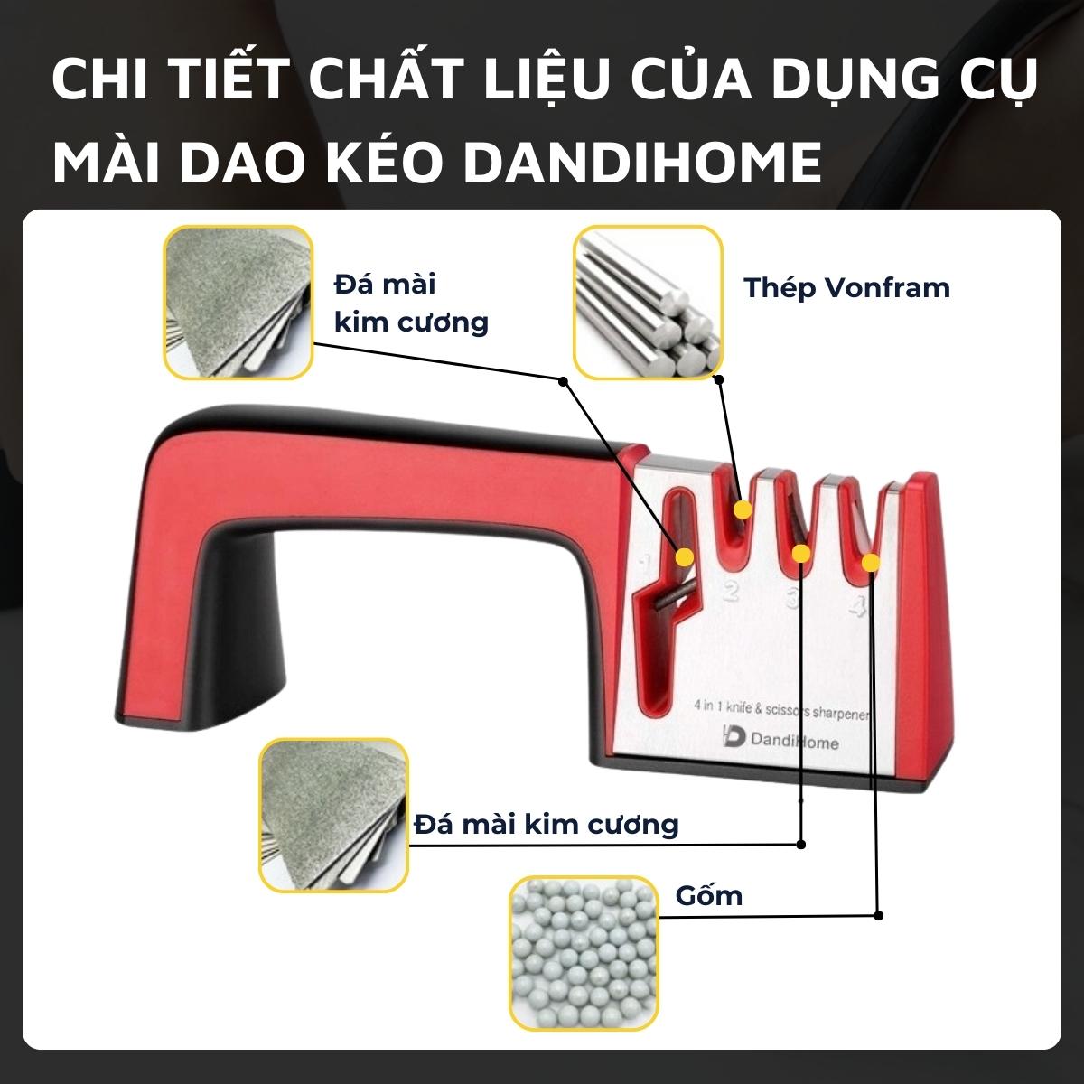 Dụng cụ mài dao kéo đa năng 4 trong 1 DandiHome