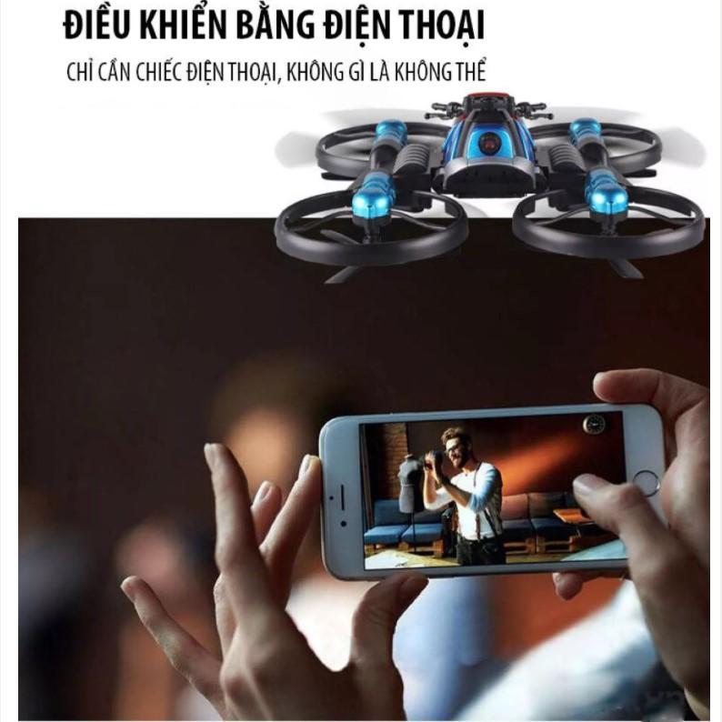 ️Biến Hình 2 Trong 1️Máy Bay Flycam 2 In 1 LEAP Biến Hình Xe Motor kết nối WIFI, 2.4GHZ, ĐỘ PHÂN GIẢI 4K CHỐNG RUNG