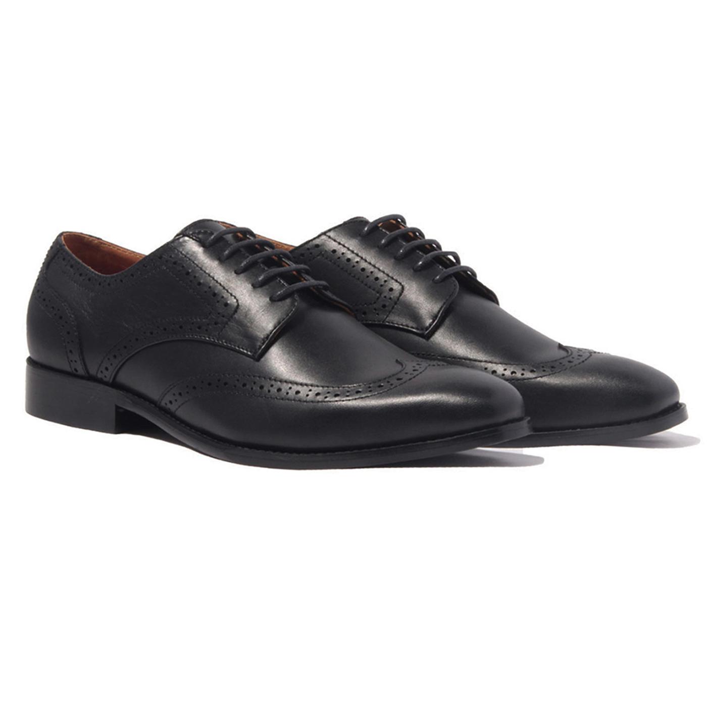 Giày Tây Nam Công Sở Banuli Da Bê Italian Dây Buộc Wingtip Derby H1WD2 (Da Veg Itali Mềm Dẻo, Đế Siêu nhẹ, Bảo Hành Trọn Đời)