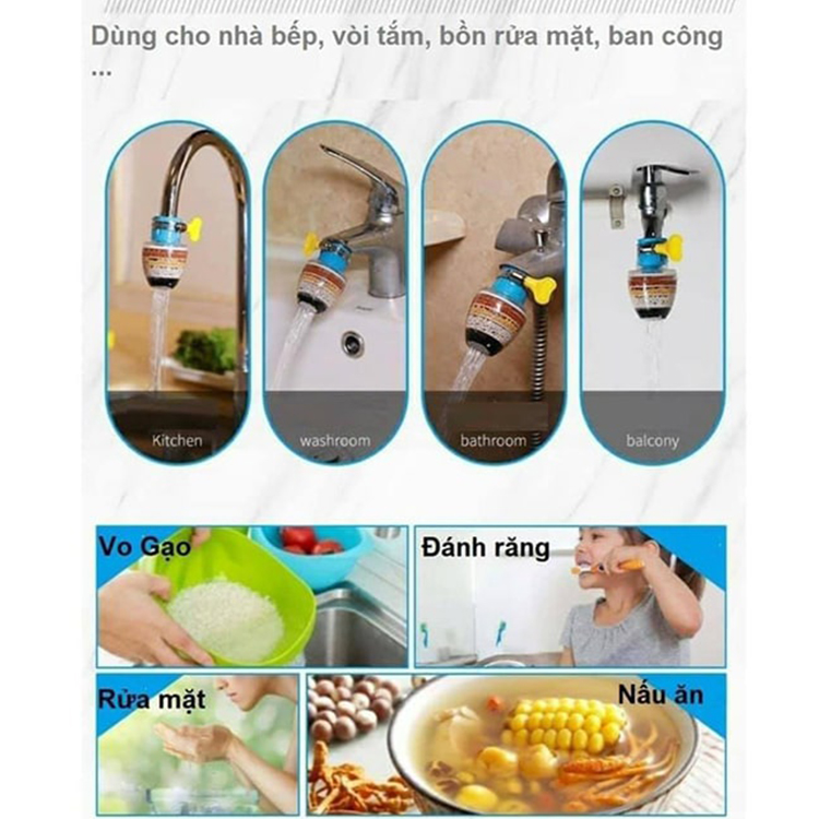 Lọc nước trực tiếp 6 tầng lọc dễ lắp đặt