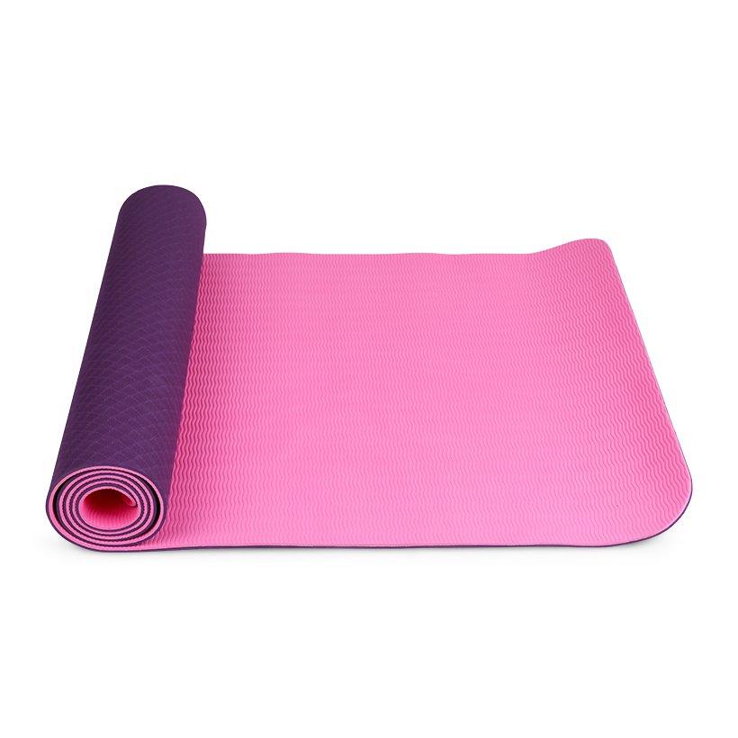 Thảm Tập Yoga Belo 2 Lớp Tpe Cao Cấp Tím ( Tặng Túi Và Dây Buộc ) - Hàng Loại 1