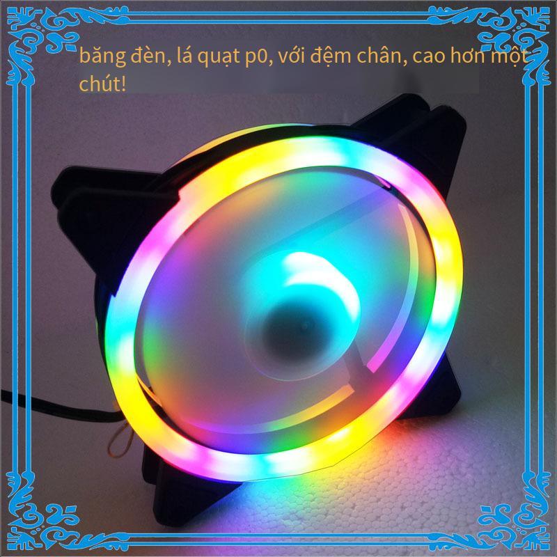 Ưu đãi đặc biệt về thời lượng pin cỗ xe khẩu độ kép 12 cm bên trong và bên ngoài quạt khung gầm đầy màu sắc phát sáng vòng ngoài màu cầu vồng bên trong vùng chọn RGB