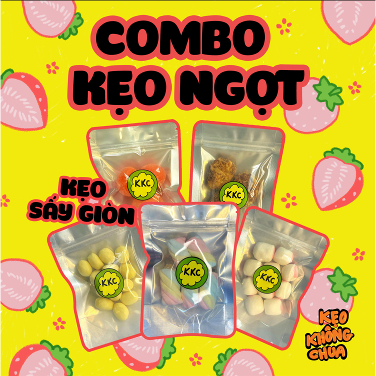 Combo KẸO NGỌT 5 sản phẩm - KẸO SẤY GIÒN KKC