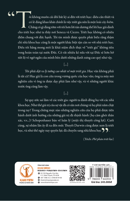 (Combo 3 Cuốn) Ý Chí Quyền Lực - Buổi Hoàng Hôn Của Những Thần Tượng - Schopenhauer Nhà Giáo Dục - Friedrich Nietzsche - (bìa mềm)