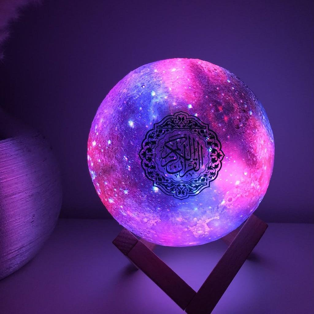 Holy bluetooth loa không dây không dây Hồi giáo Hồi giáo Mp3 Rainbow Night Light Veilleuse Coranique Qur'an Moon Lamp Qur'