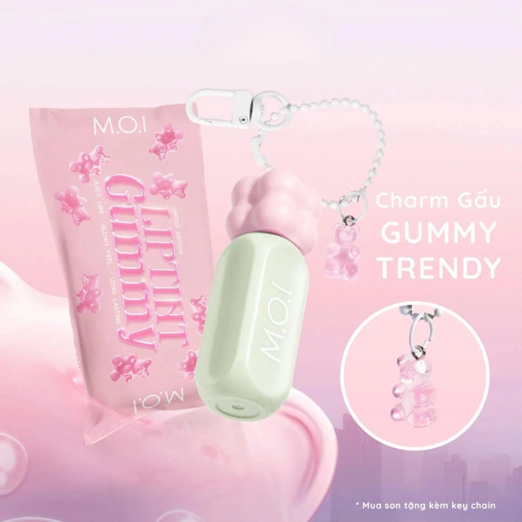 Son Tint Bóng M.O.I Liptint Gummy 3gr - Căng Bóng, Mềm Mại, Thơm Ngọt Ngào