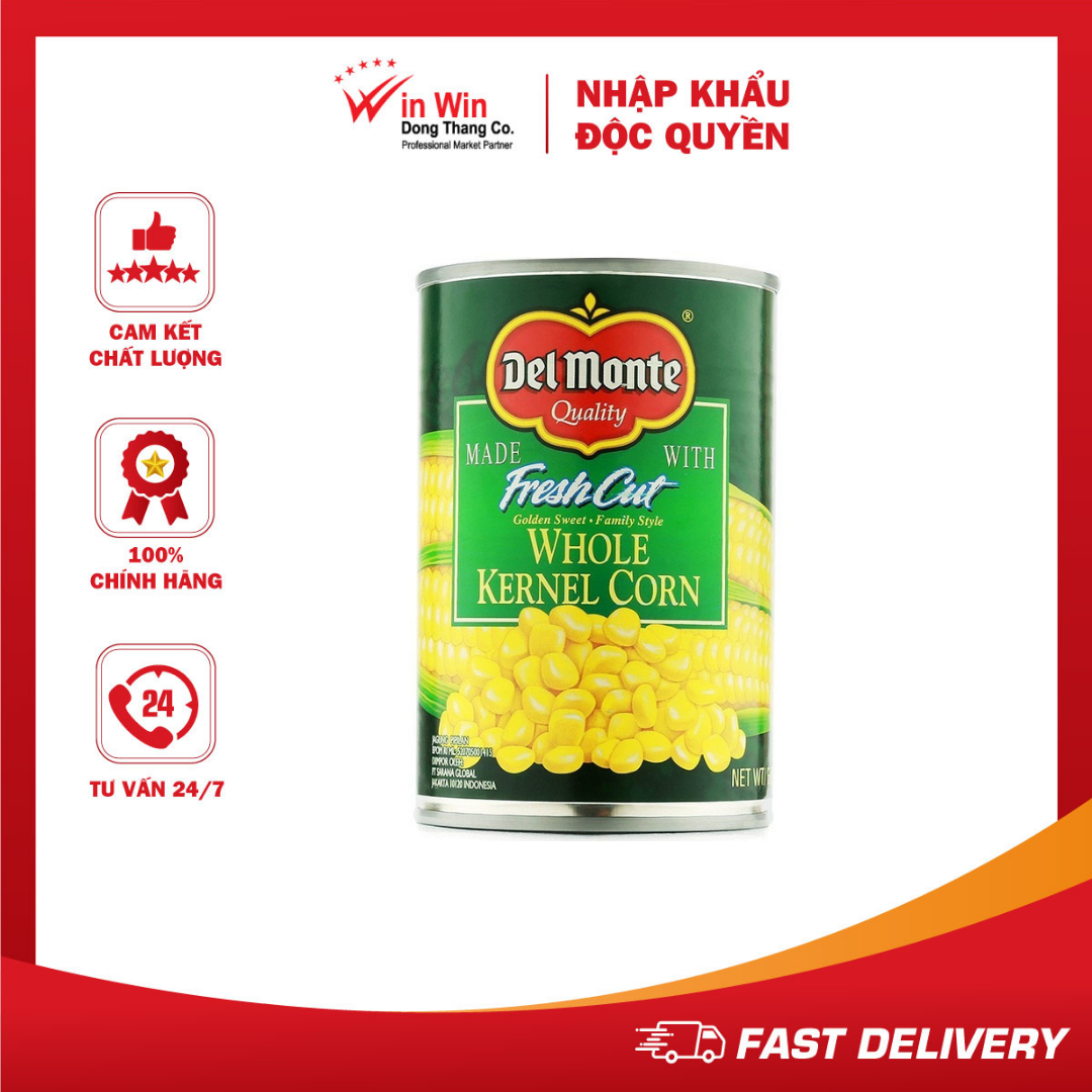 Bắp Hạt Đóng Hộp Del Monte 420g (Thương Hiệu Mỹ - SX Thái Lan)